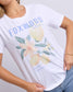 Foxwood Botany Lemon Cotton Tee White | Women's T-shirts | Gretel Lane