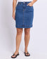 Foxwood Bower Knee-length Denim Skirt Mid Blue | Women's Clothing | Gretel Lane
