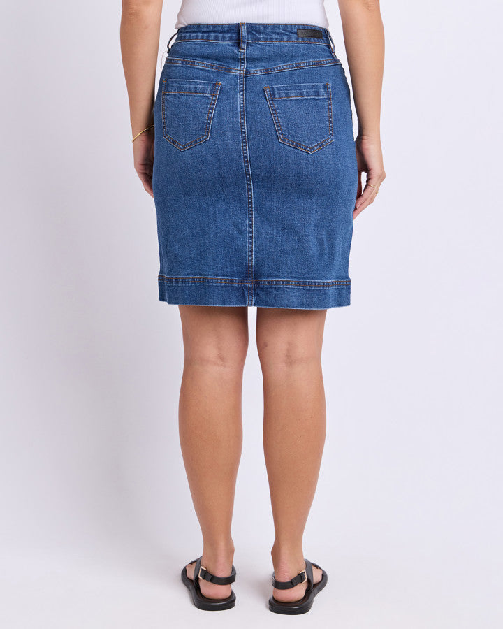 Foxwood Bower Knee-length Denim Skirt Mid Blue | Women's Clothing | Gretel Lane