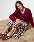 Stella + Gemma Callista Bias Cut Satin Skirt in Syrah Swirl | Women's Clothing | Gretel Lane