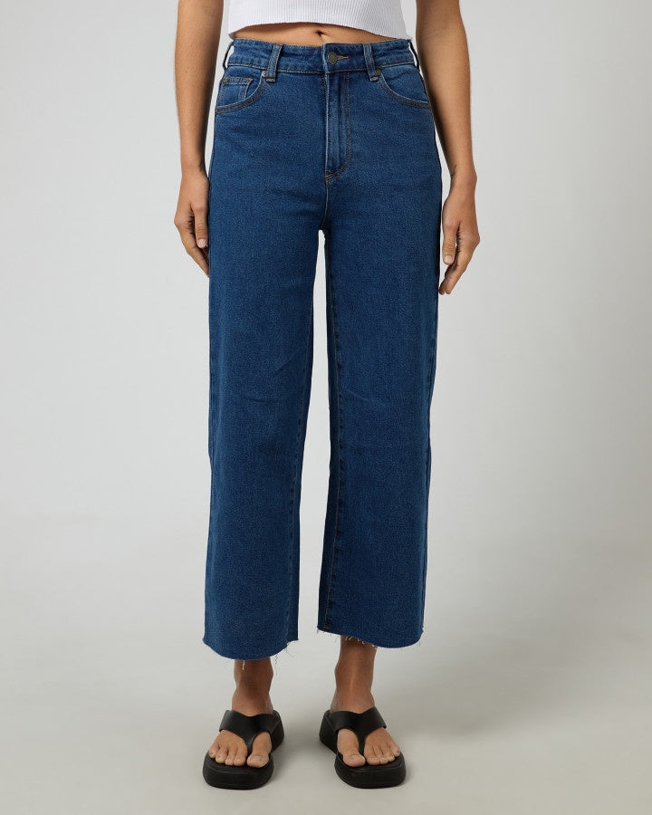 Charlie High Rise Wide Leg Jean (Mid Blue)
