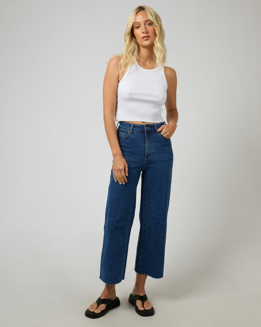 Charlie High Rise Wide Leg Jean (Mid Blue)