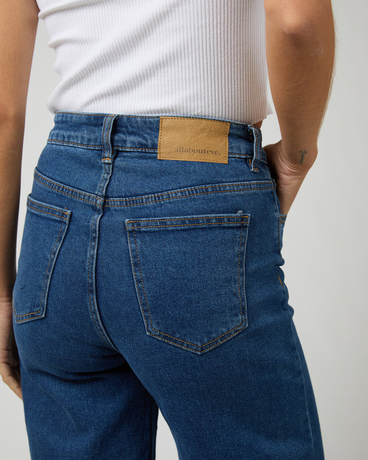 Charlie High Rise Wide Leg Jean (Mid Blue)