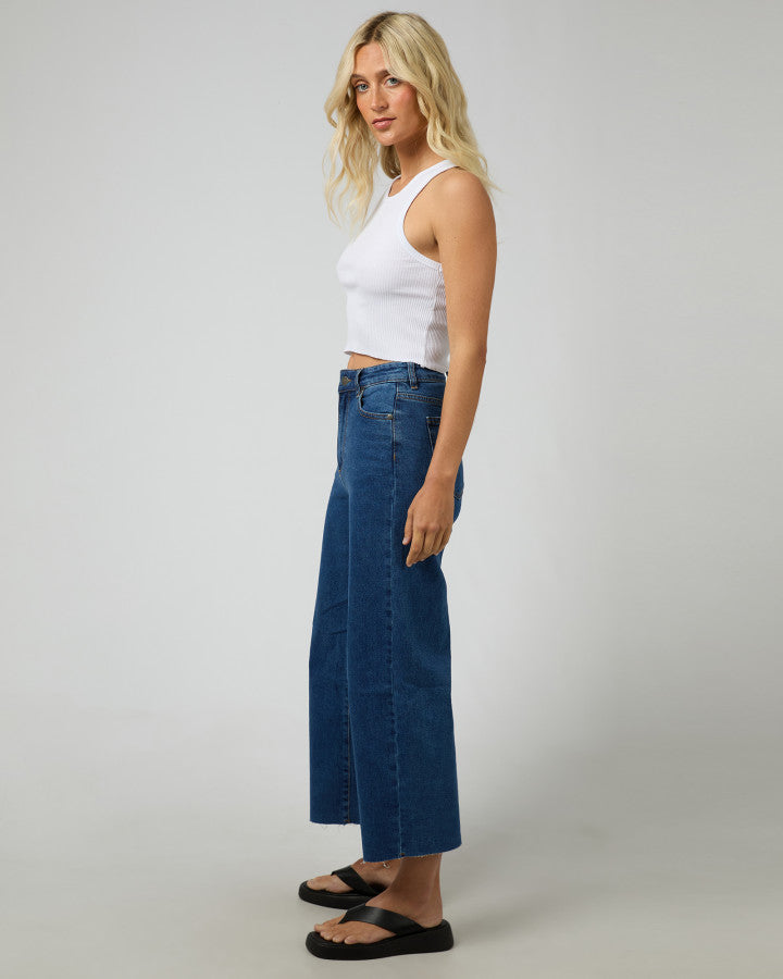 Charlie High Rise Wide Leg Jean (Mid Blue)