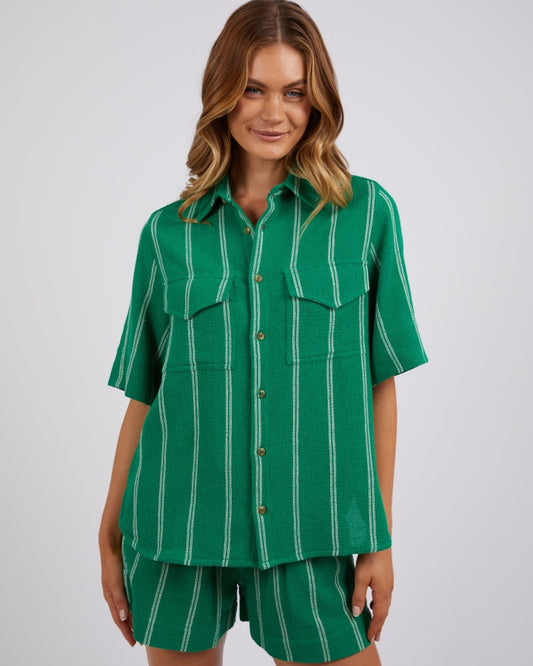 Circuit Shirt (Bright Green/White Stripe)