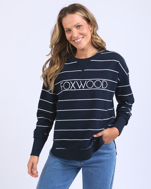 Classic Stripe Simplified Crew (Navy/White Stripe)