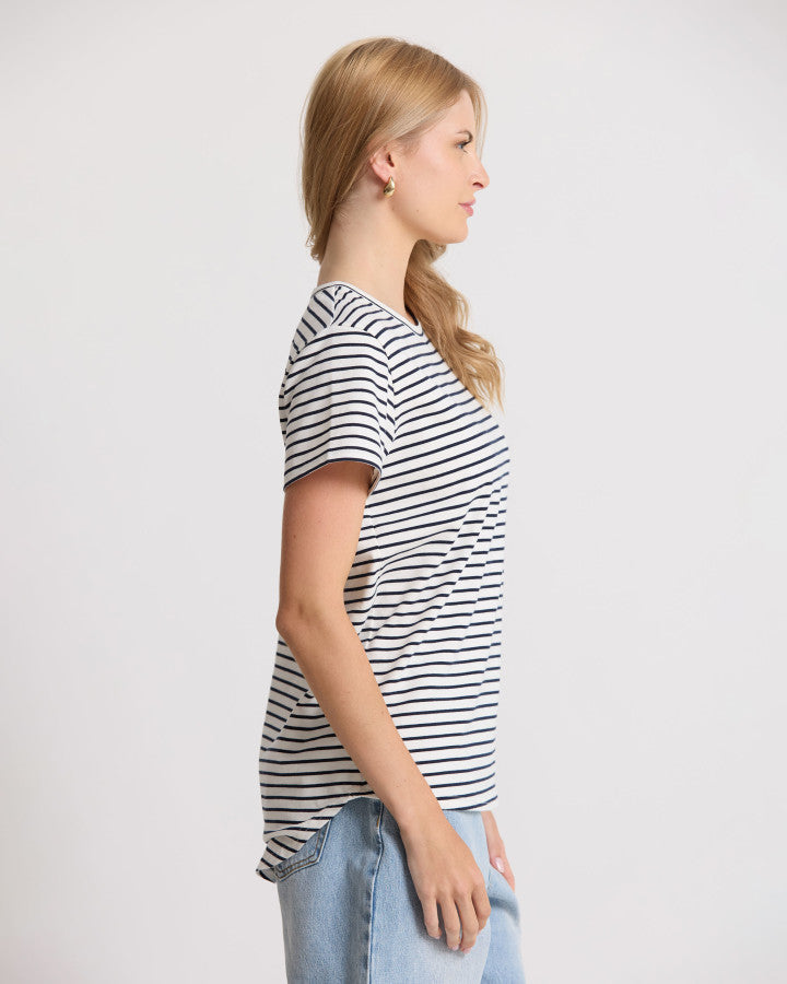 Classic Stripe Tee (Navy/White Stripe)