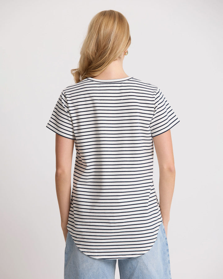 Classic Stripe Tee (Navy/White Stripe)