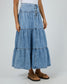 Coco Denim Maxi Skirt (Light Blue) | Womens Denim Skirts | Gretel Lane