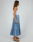 Coco Denim Maxi Skirt (Light Blue)
