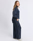Foxwood Women's Navy Tracksuit Deluxe Pant with White Piping | Gretel Lane