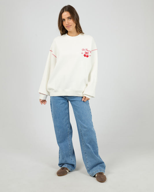 All About Eve Dolce Boxy Cotton Crew Jumper in Vintage White | Women's Clothing | Gretel Lane