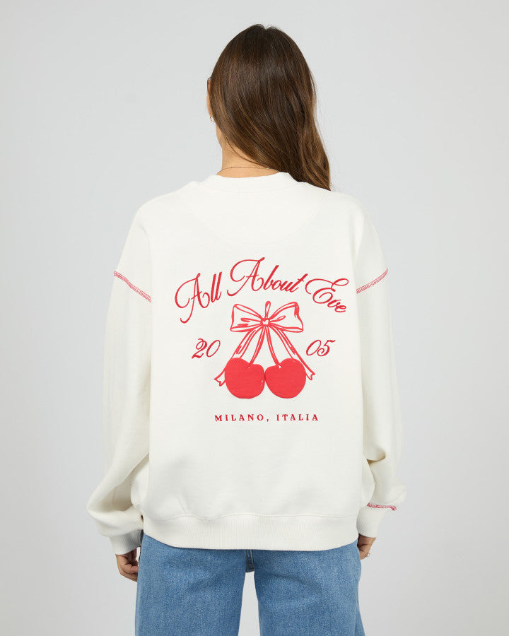 All About Eve Dolce Boxy Cotton Crew Jumper in Vintage White | Women's Clothing | Gretel Lane
