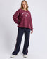 Foxwood Women's Maroon Cotton Effortless Crew Sweatshirt | Gretel Lane