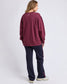 Foxwood Women's Maroon Cotton Effortless Crew Sweatshirt | Gretel Lane