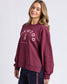 Foxwood Women's Maroon Cotton Effortless Crew Sweatshirt | Gretel Lane