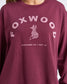 Foxwood Women's Maroon Cotton Effortless Crew Sweatshirt | Gretel Lane