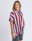 Esmarie Blue and Red Stripe Linen Shirt | Gretel Lane