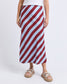 Esmarie Red and Blue Stripe Bias Cut Skirt | Gretel Lane
