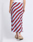 Esmarie Red and Blue Stripe Bias Cut Skirt | Gretel Lane