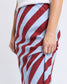 Esmarie Red and Blue Stripe Bias Cut Skirt | Gretel Lane