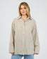All About Eve Eva Seersucker Brown Stripe Shirt | Women's Clothing | Gretel Lane