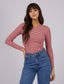 Eve Rib Stripe Long Sleeve (Pink)