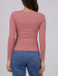 Eve Rib Stripe Long Sleeve (Pink)