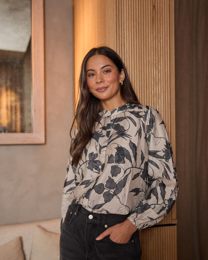 Stella + Gemma Faye Button Through Blouse in Moonlit Stem | Women's Clothing | Gretel Lane
