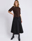Foxwood Women's Brown Knit Fernie Button Front Tee | Gretel Lane