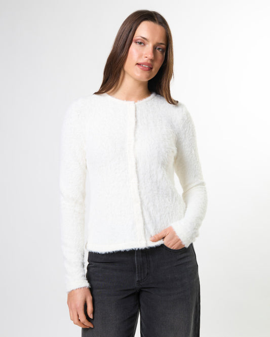 Stella + Gemma Flossie Fluffy Cardigan in Ice Cream | Women's Clothing | Gretel Lane