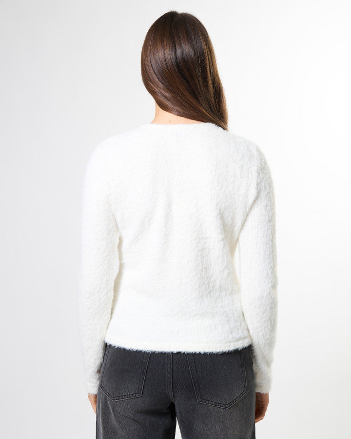 Stella + Gemma Flossie Fluffy Cardigan in Ice Cream | Women's Clothing | Gretel Lane