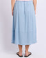 Foxwood Fresco Chambray Midi Skirt Light Blue | Women's Clothing | Gretel Lane