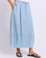 Foxwood Fresco Chambray Midi Skirt Light Blue | Women's Clothing | Gretel Lane