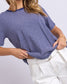 Foxwood Hutch Stripe Cotton Tee Navy and White | Women's T-shirt | Gretel Lane