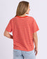 Foxwood Hutch Stripe Cotton Tee Grenadine/White Stripe | Women's Clothing | Gretel Lane