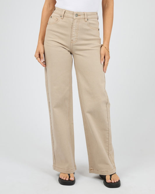 All About Eve Jacqui Wide Leg Denim Jean in Beige | Women's Clothing | Gretel Lane