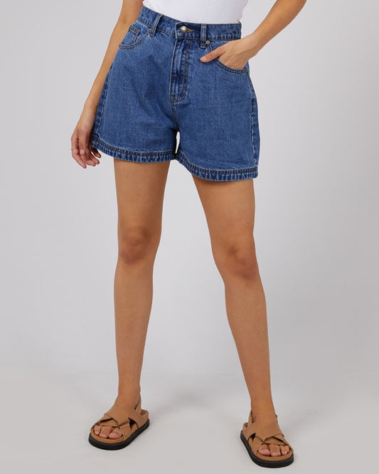 All About Eve Josie High Rise Denim Short Heritage Blue | Women's Shorts | Gretel Lane