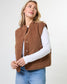 Stella + Gemma Kenzie Corduroy Puffer Vest in Ginger | Women's Vests | Gretel Lane