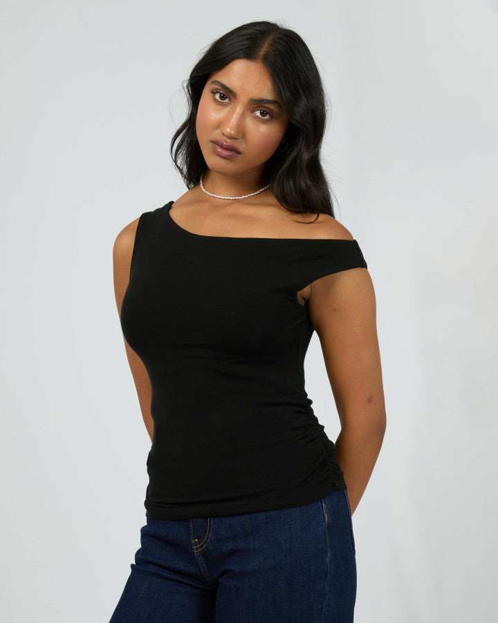 Kylie Off Shoulder Top (Black)