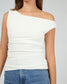 Kylie Off Shoulder Top (Vintage White)