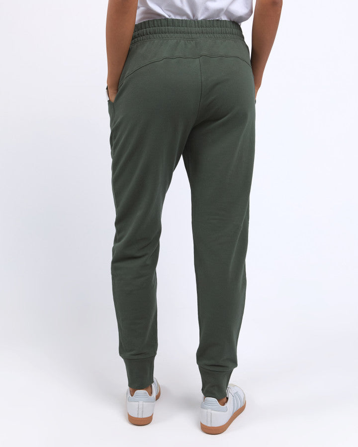 Foxwood Women's Khaki Cotton Lazy Days Track Pant | Gretel Lane