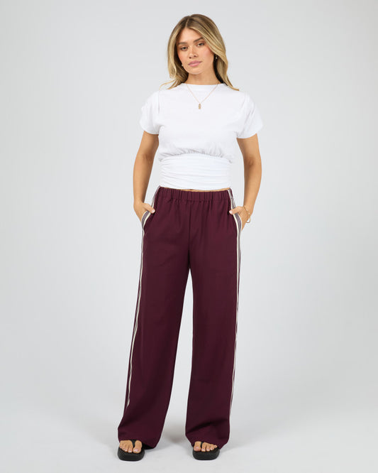 All About Eve Lina Relaxed Pant in Wine | Women's Pants | Gretel Lane