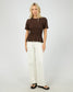 Lipa Ruched Top (Brown)
