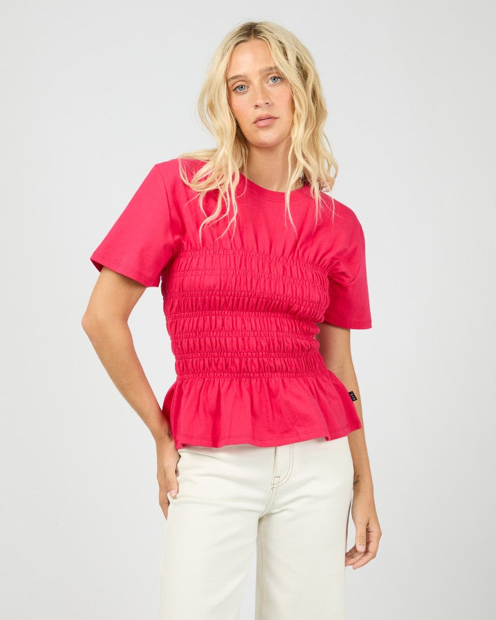 Lipa Ruched Top (Red)