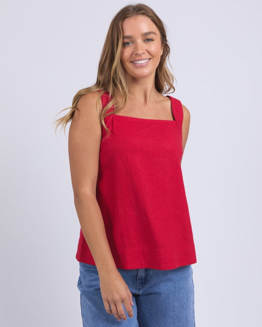Lourdes Top (Crimson)