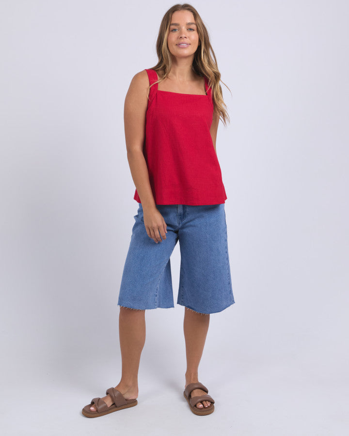 Lourdes Top (Crimson)