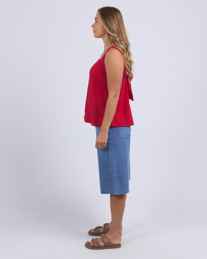 Lourdes Top (Crimson)