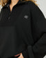 All About Eve Luxe Active 1/4 Zip Sweatshirt in Black | Women's Clothing | Gretel Lane
