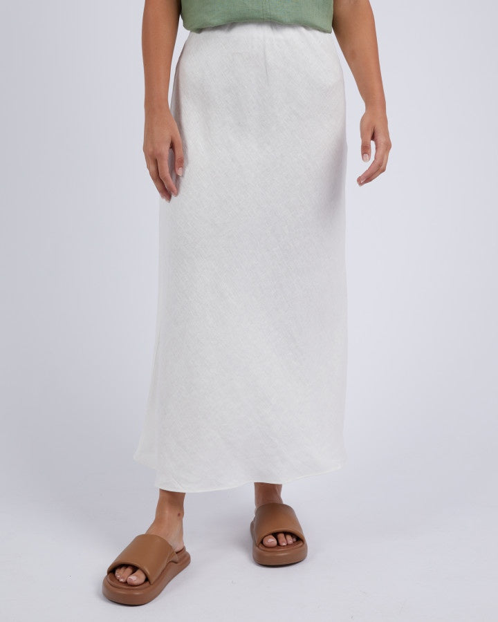 Lyon Slip Skirt (Vintage White)